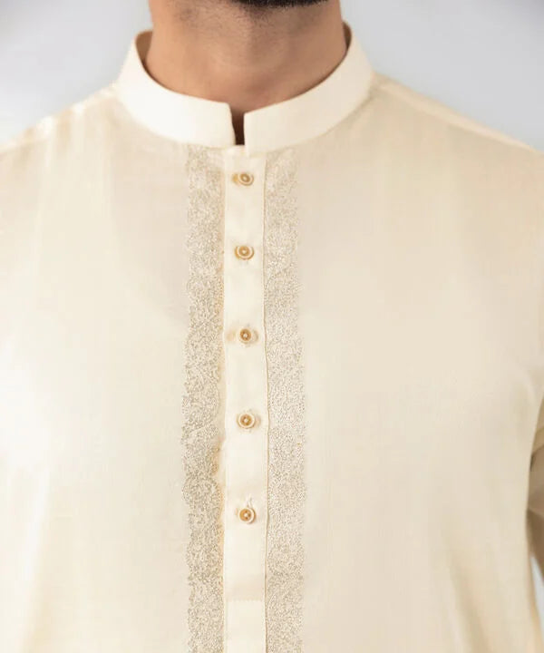 Embroidered Cotton Dobby Kurta