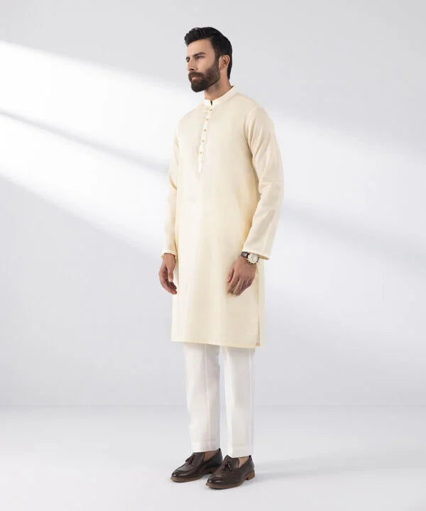 Embroidered Cotton Dobby Kurta